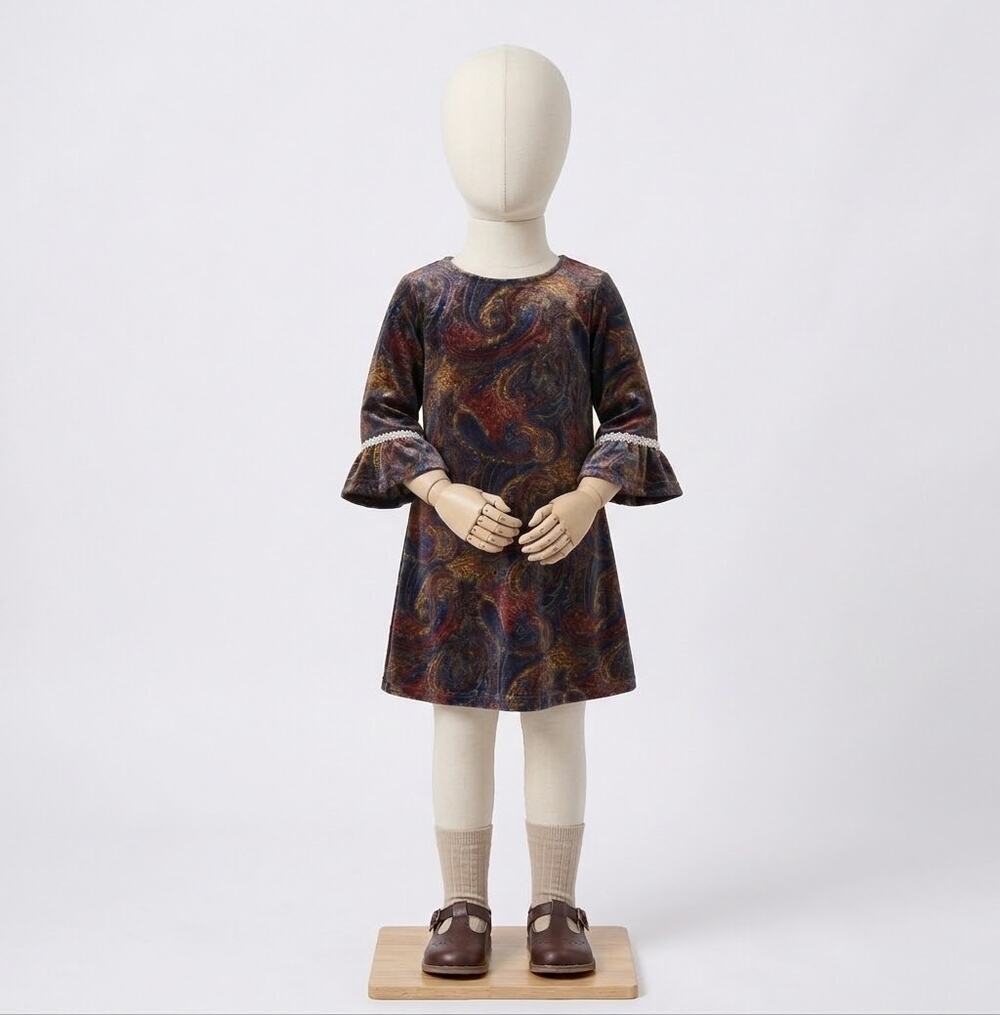 Vintage Maggie Breen paisley velvet dress